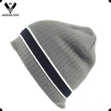 2016 Latest Stripe Knitted Men′s Fashion Beanie Hat